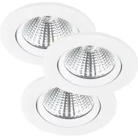 Nordlux Innbygget takspot LED Freemont 2 700 K 3er, hvit