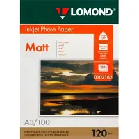 Lomond Matt Fotopapir 120 G/m² A3 100 Ark
