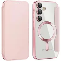Mtp Products Samsung Galaxy A55 Flip-deksel med kortspor - MagSafe-kompatibel - Rosa