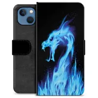Mtp Products iPhone 13 Premium Lommebok-deksel - Blå Flamme Drage