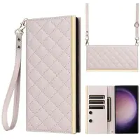 Mtp Products Samsung Galaxy S24 Ultra Luksuriøst Vattert Lommeboketui - Beige