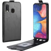 Mtp Products Samsung Galaxy A20e Vertikalt Flip-etui med Kortluke - Svart