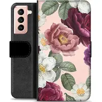 Mtp Products Samsung Galaxy S21 5G Premium Lommebok-deksel - Romantiske Blomster