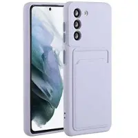Mtp Products Samsung Galaxy S21 FE 5G TPU-deksel med Kortholder - Lilla