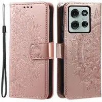 Mtp Products Motorola Moto G75 Mandala Series Lommebok-deksel - Roségull