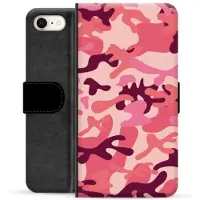 Mtp Products iPhone 7/8/SE (2020)/SE (2022) Premium Lommebok-deksel - Rosa Kamuflasje