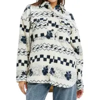 Roxy Morning Crush Shacket Sherpa Jakke hvit