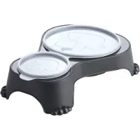 MyPet Rotho Duo matskål Sally - antrasitt: 1000 ml + 280 ml
