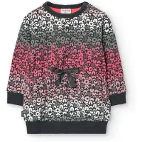 Boboli Fleece Printed Kjole Med Lange Ermer