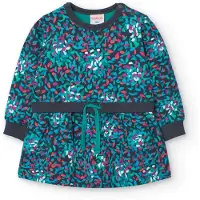 Boboli Fleece Printed Kjole Med Lange Ermer
