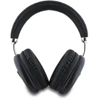 GUESS Metalliske hodetelefoner med trekantlogo over ørene - svart