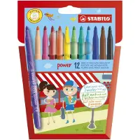 Stabilo Tusjer - Power - 12 stk. - Flerfarget - - OneSize - Tusj