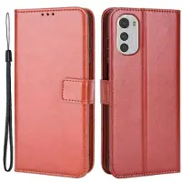 Mtp Products Motorola Moto E32s Lommebok-deksel med Magnetisk Lukning - Brun