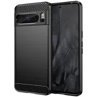 Mtp Products Google Pixel 8 Pro Børstet TPU Deksel - Karbonfiber - Svart