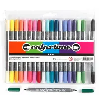 Creativ Company Colortime Dobbeltusj, strek 2,3+3,6 mm, suppl. farger, 20 stk./ 1 pk.