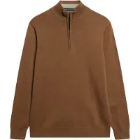 Superdry for man. M6110690A Essentials Half Zip Sweater brown (L), Casual, Cotton