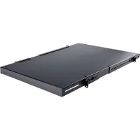 StarTech.com Startech 1U Adjustable Server Rack Mount Shelf - 175lbs - 19.5 to 38in Deep Universal Tray for 19 AV, Data & Network Equipment Rack (ADJSHELFHD) - Rack-hylle - svart - 1U - 19 - for P/N: RK1233BKM, R