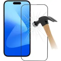 Mtp Products iPhone 15 Pro 9D Full Dekning Beskyttelsesglass - Svart Kant