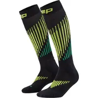 Cep Ski Touring Merino Socks Tall 3.0, Skistrømper, Herre, Black/Lime
