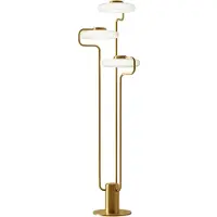 Kdln LED-gulvlampe TRATTO, messing, høyde 150 cm, 3 lyskilder