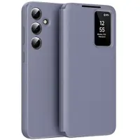 Mtp Products Samsung Galaxy A56 Smart Clear View Flip-etui med kortspor - grå-lilla
