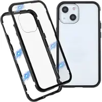 Mtp Products iPhone 13 Magnetisk Deksel med Herdet Glass - Svart