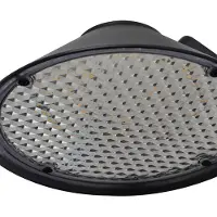 LINDBY LED-vegglampe Capelo, svart, metall, sensor, Ø20 cm