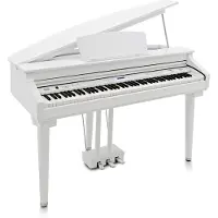 Gear4Music GDP-200 Digitalt Flygel fra Glansfullt Hvitt