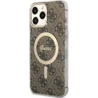 GUESS IML 4G MagSafe-etui for iPhone 15 Pro Max - Brun