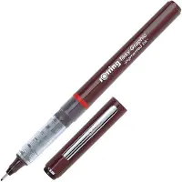 Rotring 1904752, Gelépenn med hette, Sort, Burgunder, 0,2 mm