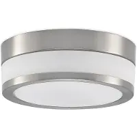 LINDBY taklampe Flavi, Ø 23 cm, nikkel, glass, IP44, E27