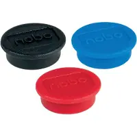 Nobo - Magnet - 2 cm diameter - svart (en pakke 8) - for P/N: 1900925, 1900933, 1900940, QB05142AS, QB05442ASTD, QB05742C, QBPE1812, QBPE9060