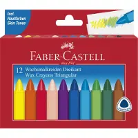 Faber-Castell Fargekritt - Trekantet - 12 stk. - Multi - - OneSize - Fargesett