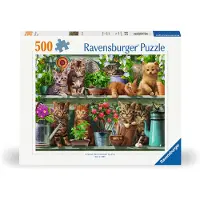 Ravensburger Puslespill - 500 Brikker - Katter på hyllen - - OneSize - Puslespill