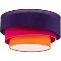 Duolla Taklampe Trio Max, Ø 60 cm, fiolett/rosa/oransje