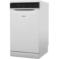 Whirlpool WSFO 3O23 PF, Frittstående, Slimline (45 cm), Hvit, Sort, Knapper, 1,3 m