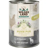 Wildes Land Adult Cat 6 x 400 g - Kylling PUR med saflorolje
