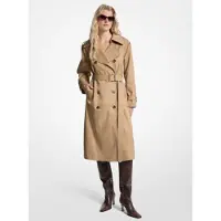 Michael Kors for woman. 77A6993M71 Cotton-blend trench coat with brown waist belt (M), Casual