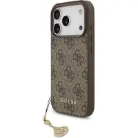 GUESS iPhone 17 Pro 4G Charm Hybrid-deksel - MagSafe-kompatibel - Brun