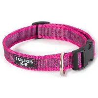 Julius-K9 K9 C&G Halsbånd, pink/grå, 25mm/39-65cm