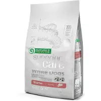 Nature's Protection Overlegen Pleie Hvite Hunder Kornfri Startpakke Laks Hvitbelagt Hundemat 10kg