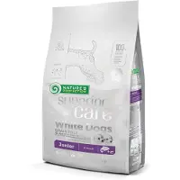 Nature's Protection Overlegen Pleie Hvite Hunder Kornfri Junior Lakse Hundemat 10kg