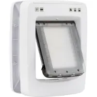 Petsafe SmartDoor Connected kjæledyrdør - hvit (størrelse M)