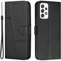 Mtp Products Samsung Galaxy A32 (4G) Quilted Series Lommebok-deksel med Stativ - Svart