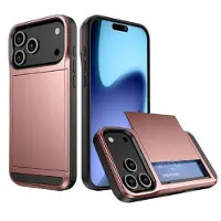 Mtp Products iPhone 17 Pro Hybrid-deksel med Skyvekortspor - Roségull