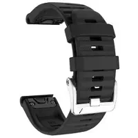 Mtp Products Sportssilikonrem for Garmin Fenix 3 / 3 HR / 5X / 5X Plus / 6X / 6X Pro - Svart