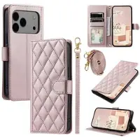 Mtp Products iPhone 17 Pro Luksuriøst Vattert Lommeboketui - Roségull