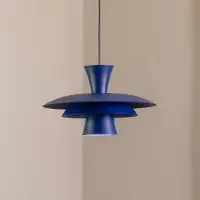 Luminex Hengelampe Plato, mørkeblå, metall, Ø 38 cm, E27