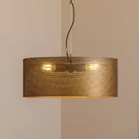 Domiluce Hengelampe Zofia, kaffebrun, metall, Ø 50 cm, 3 lyskilder, E27