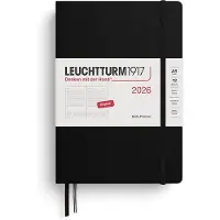 Adlibris Daily Planner 2026 A5 Black Leuchtturm1917
